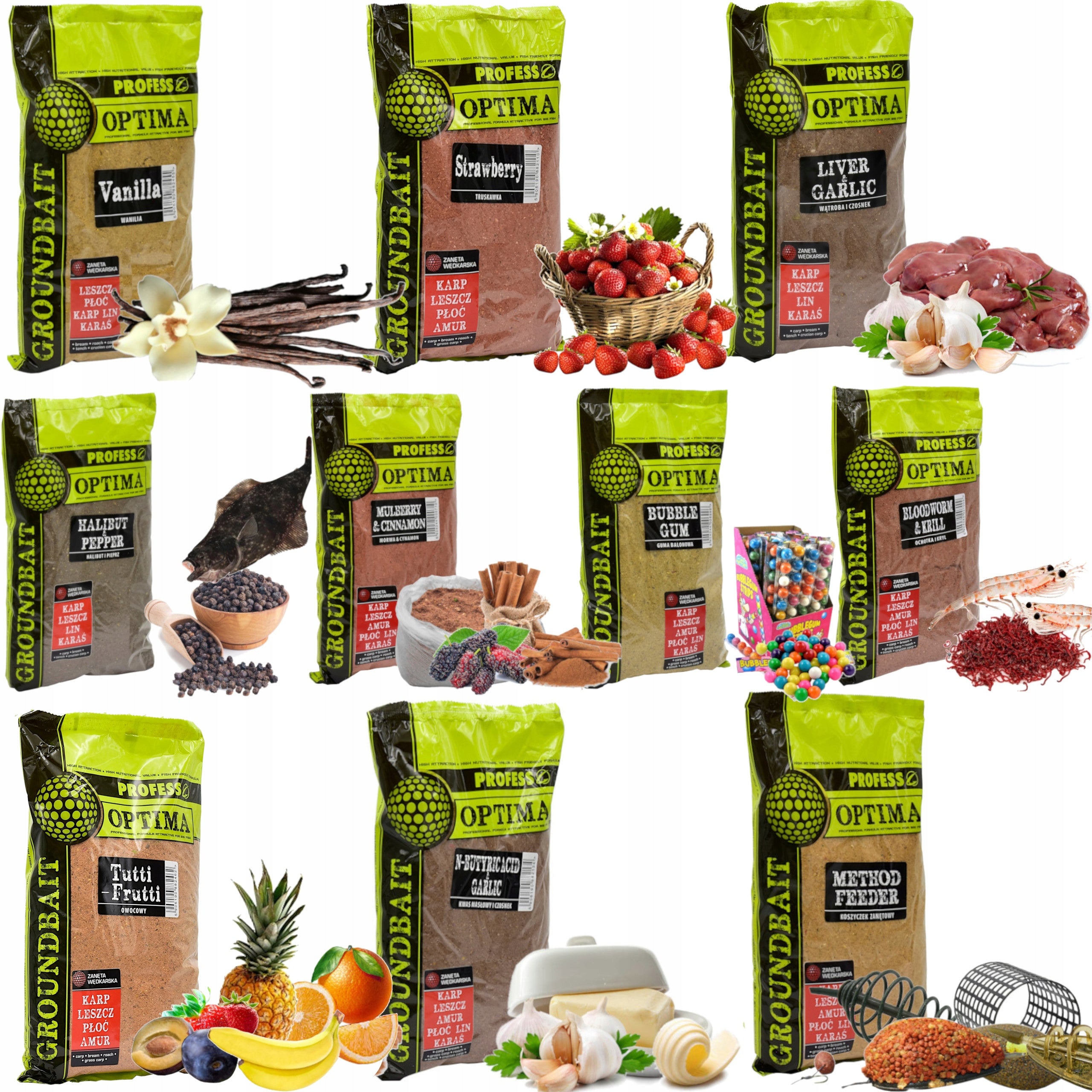 Fishing bait PROFESS OPTIMA MIX OF FLAVORS 10x 1kg