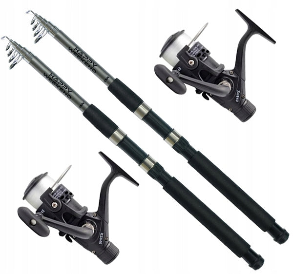 Fishing set 2 Rods JAXON 2,4 5-25g HW- 2 reels float spinning