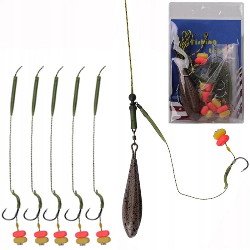 Fishing set ground feeder 80g armed carp amur lin bream float