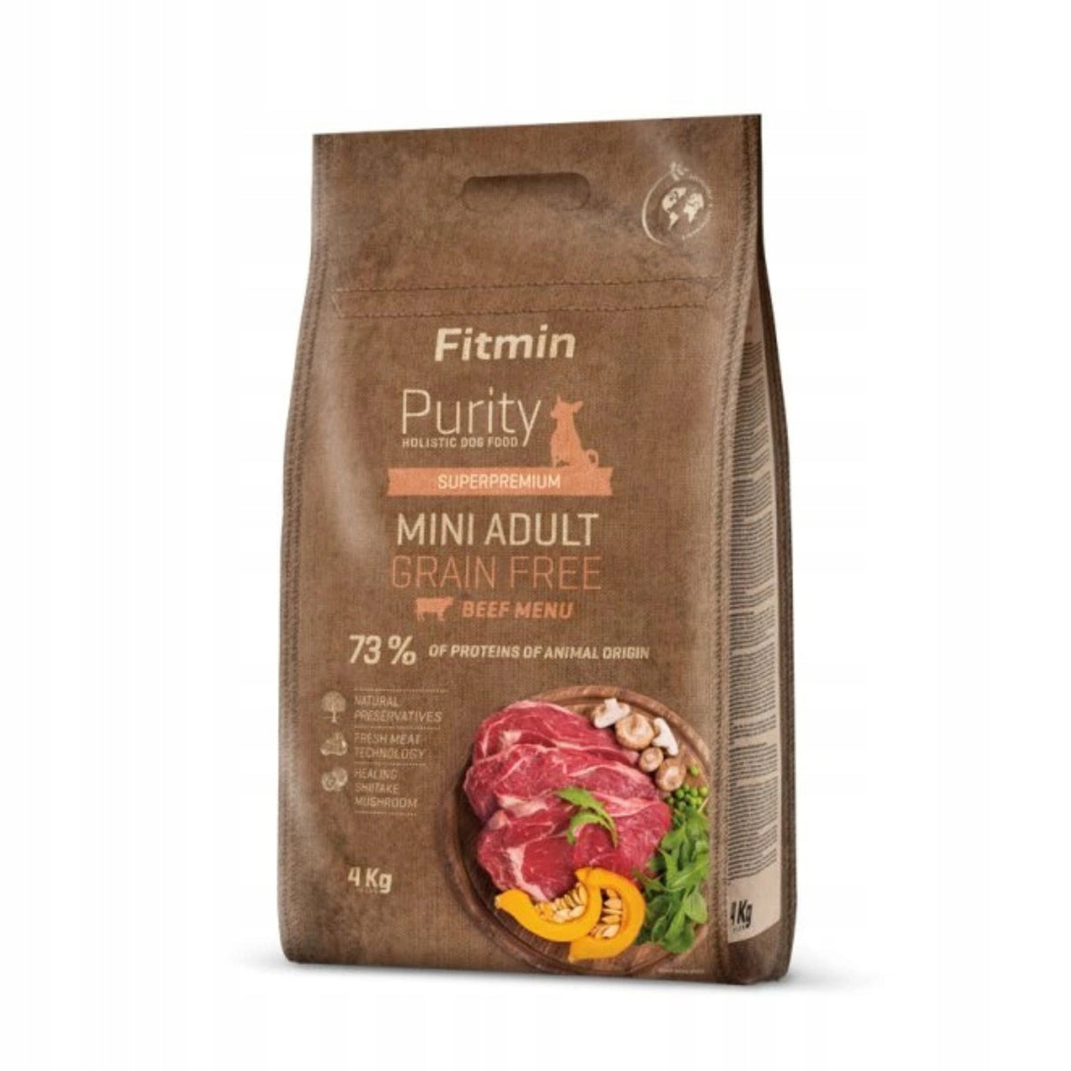 Fitmin dog Purity Grain Free Adult Mini Beef 4kg Packaging status original