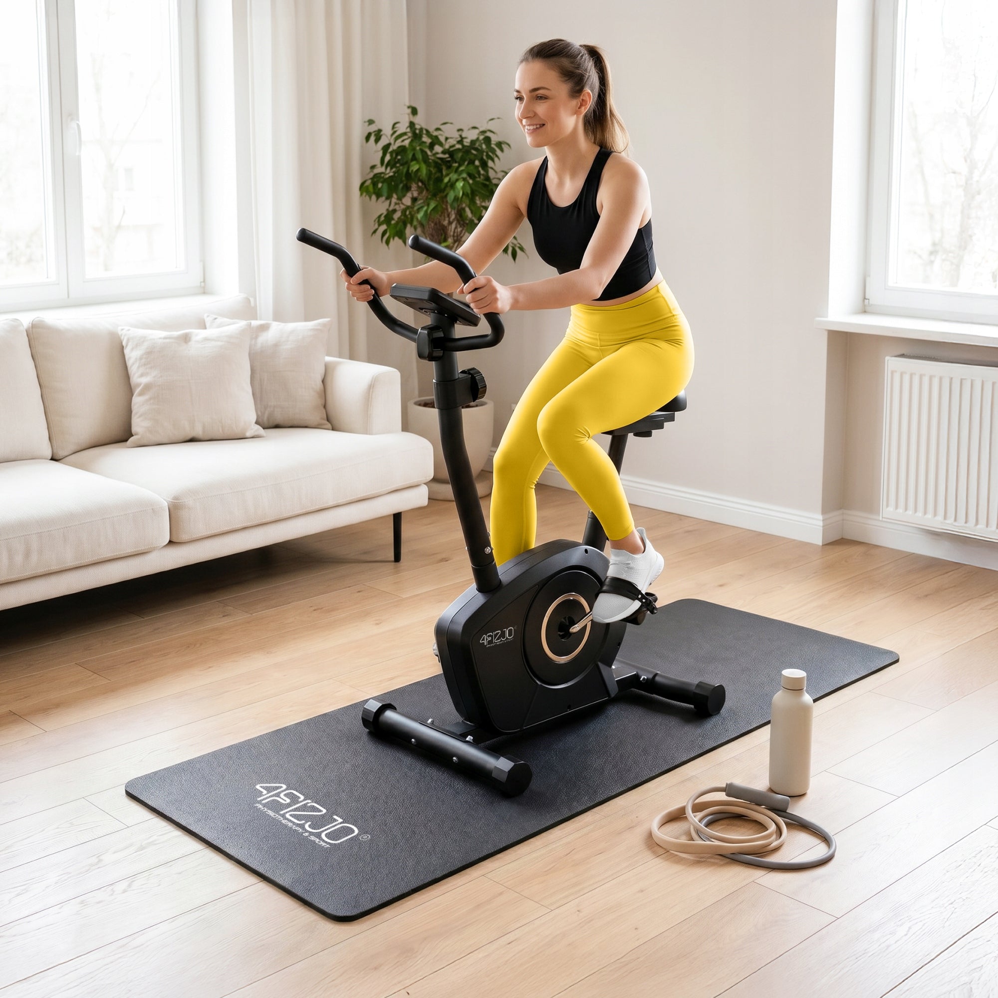 Fitness Equipment Mat Under Treadmill Protective Bike Soundproofing PVC 120x60 Packaging status original