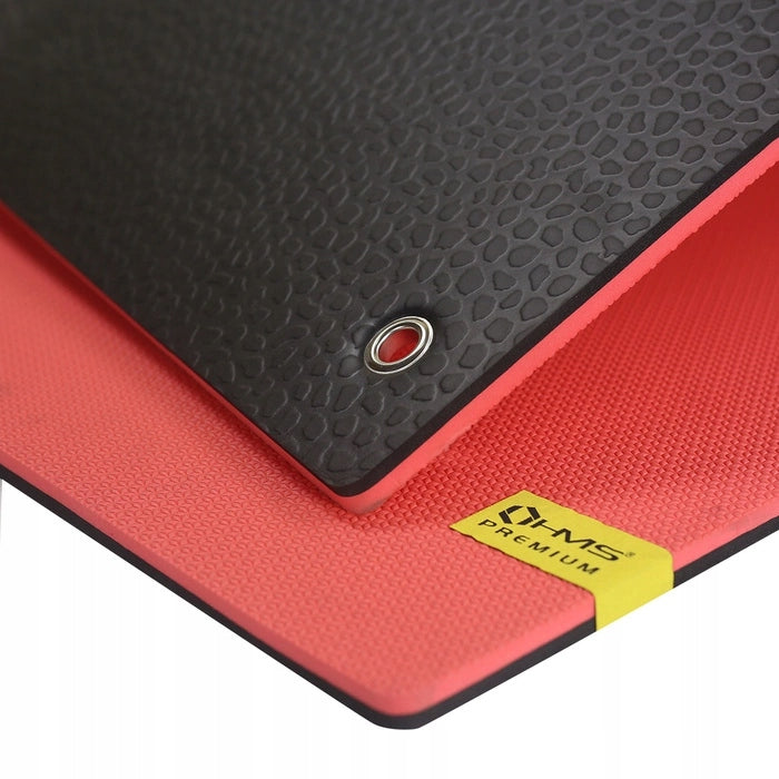 Fitness mat HMS club with holes MFK03 Red-Black Manufacturer code 17-44-278
