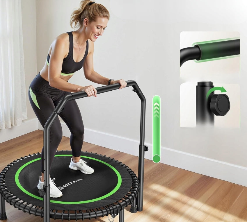 Fitness trampoline BCAN 102 cm foldable with handle lifting capacity up to 204 kg Manufacturer code B0CPBMYNBK