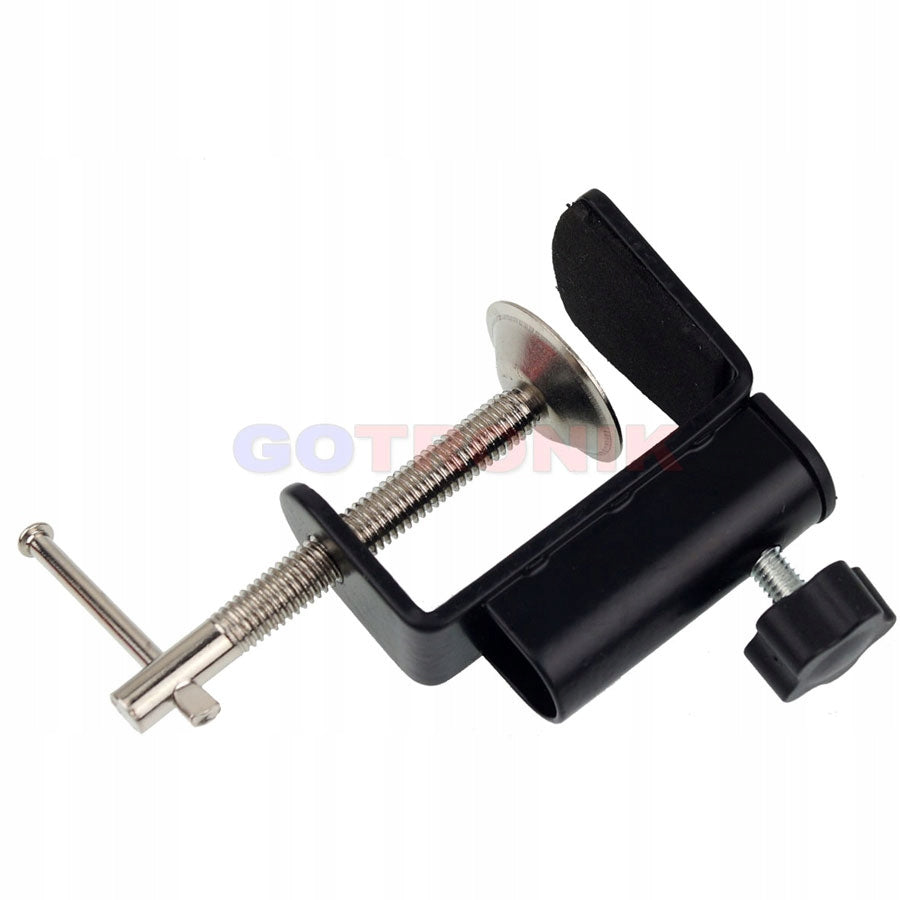 Fixing for lamps with magnifying glass type plastic vice
