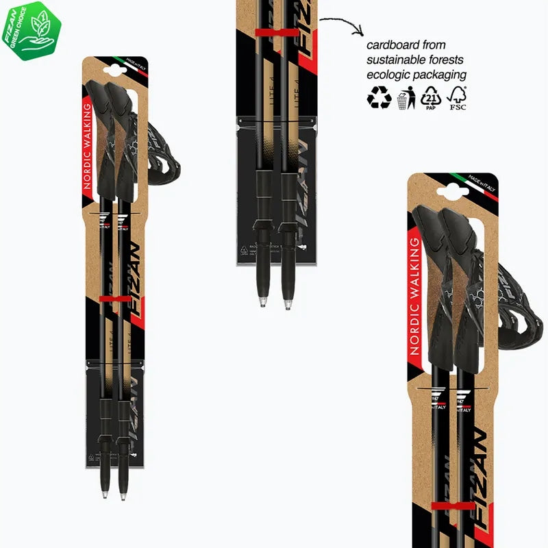 Fizan Nordic walking poles Fizan Lite 4 grey 52-130 cm beige Adjustable length 52–130 cm