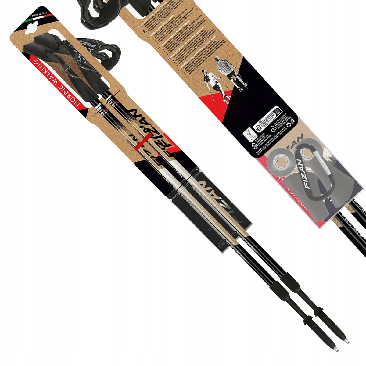 Fizan SPEED poles 75-125 cm beige Adjustable length 75–125 cm
