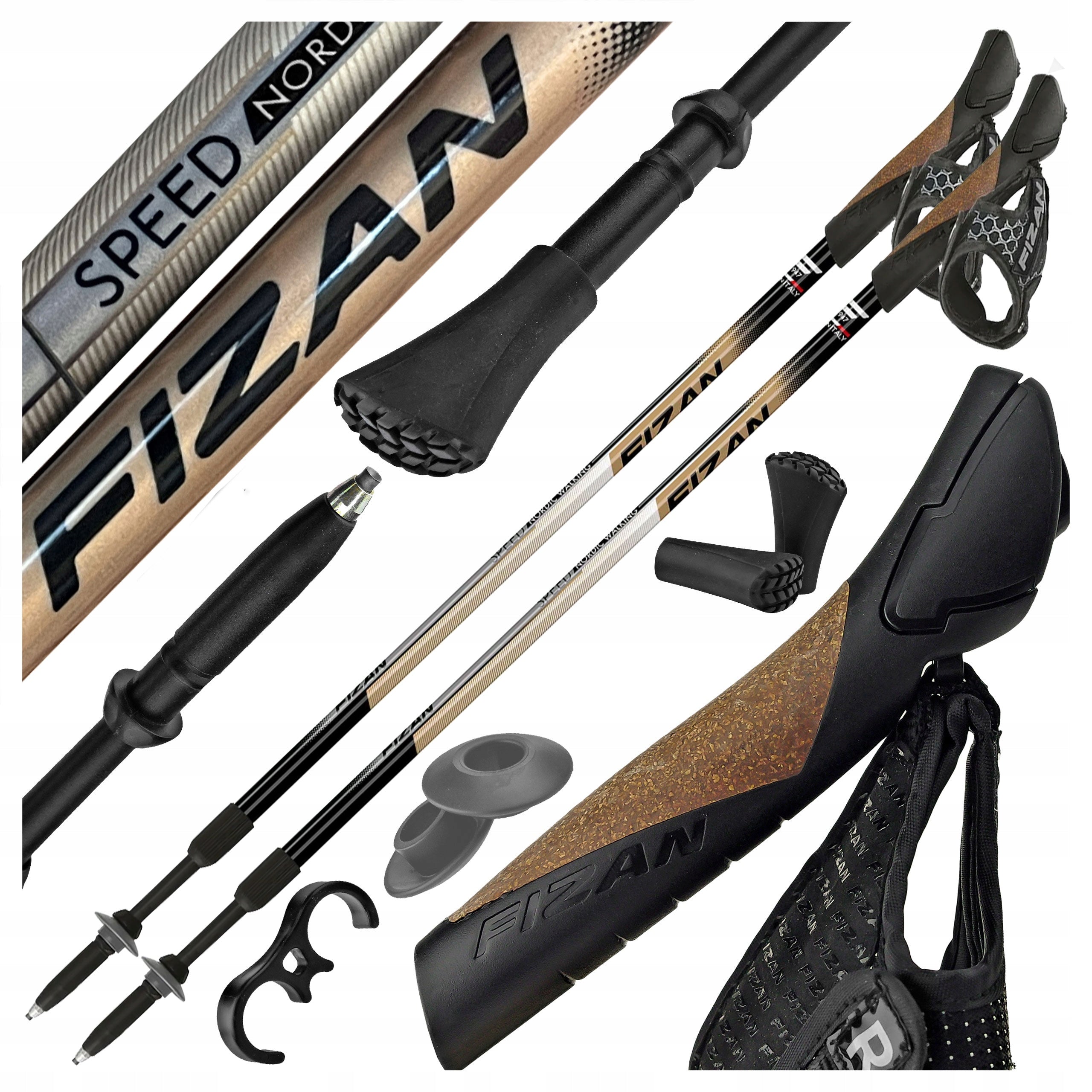 Fizan SPEED poles 75-125 cm beige