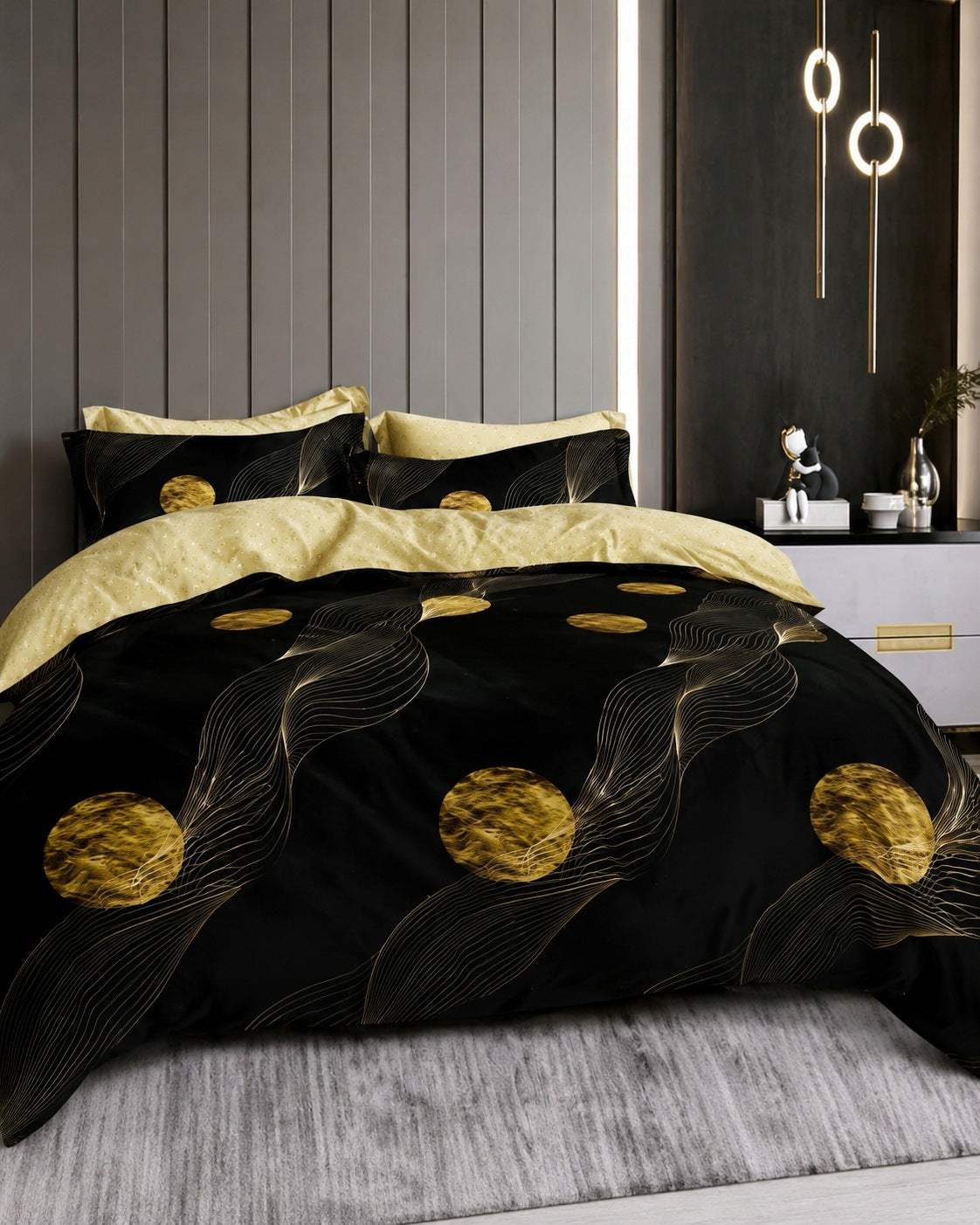 Flannel Bedding 160x200 100% Cotton 4 pcs. with Sheet Brand Paris