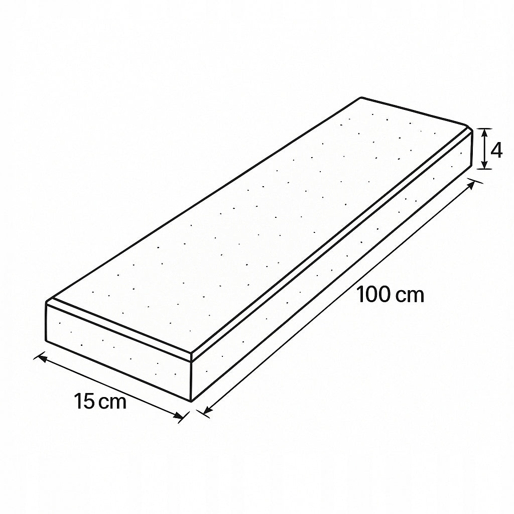 Flat garden edging 100x15cm architectural concrete for lawn garden Manufacturer code MC Obrzeże betonowe 100x15x4cm