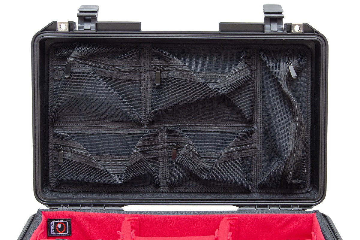 Flat mesh lid organizer for Peli Air 1535 and Peli 1510 Manufacturer code LID1519C