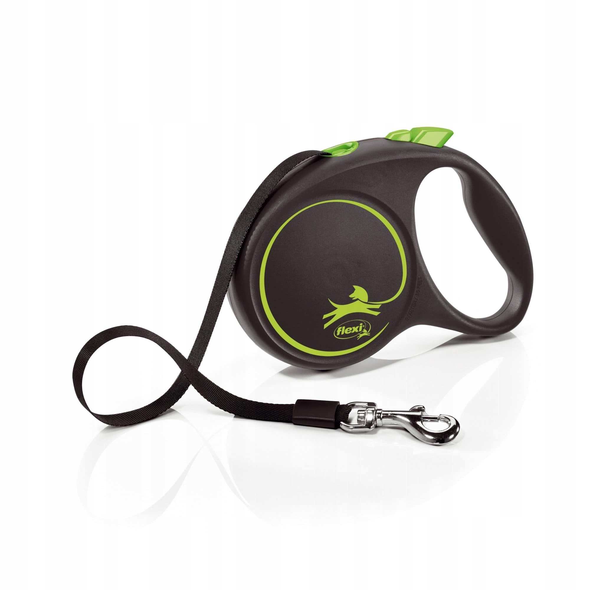 Flexi Black Design M tape leash 5 m Green Ergonomic handle Manufacturer code 02804-52