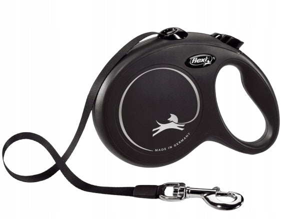 Flexi New Classic Automatic Dog Lanyard Tape L black 5 meters