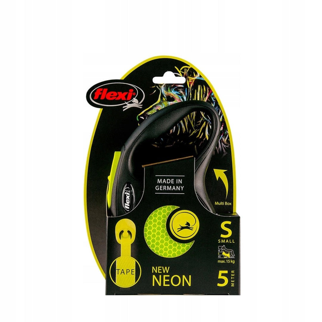 Flexi New Classic Neon 5m Automatic Lanyard for Dog and Cat up to 15kg Tape Manufacturer code DLZFLXSMY0051