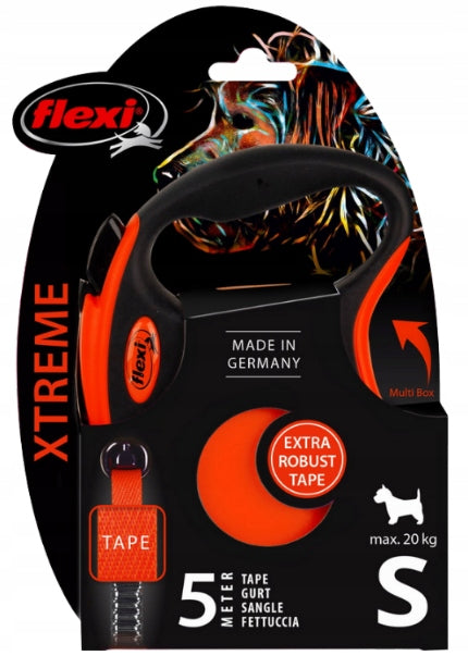 Flexi Xtreme Automatic Dog Lanyard Tape S 5 m Orange Manufacturer code 4000498034200