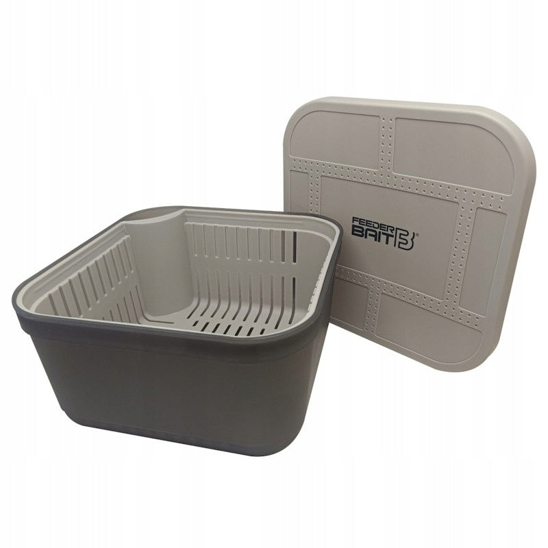 Flexible Box Feeder Bait Box 1.9l With Pellet Soaking Strainer Packaging status original
