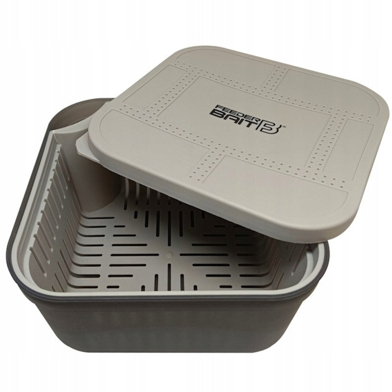 Flexible Box Feeder Bait Box 1.9l With Pellet Soaking Strainer