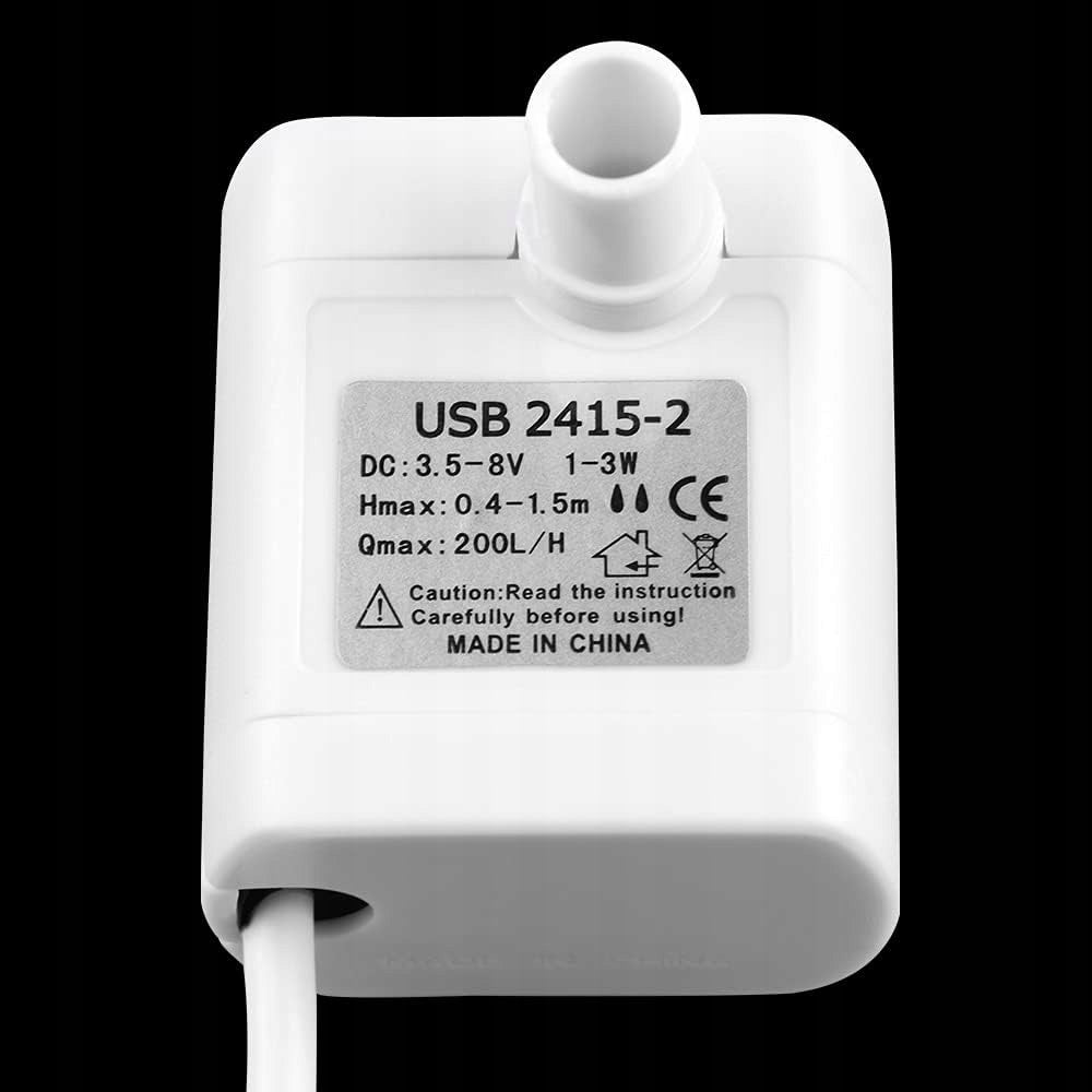 Flintronic Submersible Water Pump Ultra Quiet 3 W, 200 l/h, USB For Aquarium Manufacturer code OBIEGOWA