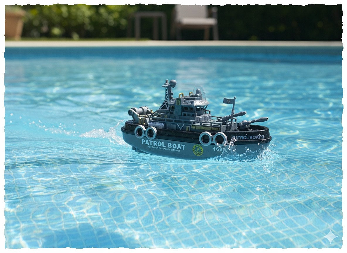 Floating Boat Battery Operated Motorboat Wax Ship For Bathtub With Water Cannon Brand Dromader