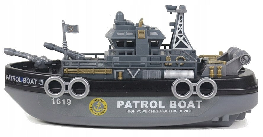 Floating Boat Battery Operated Motorboat Wax Ship For Bathtub With Water Cannon Packaging status original
