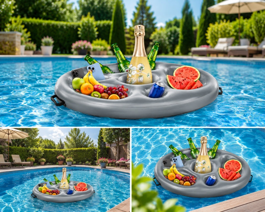 Floating Pool Table Jacuzzi Inflatable Bar Drinks Snacks Packaging status original