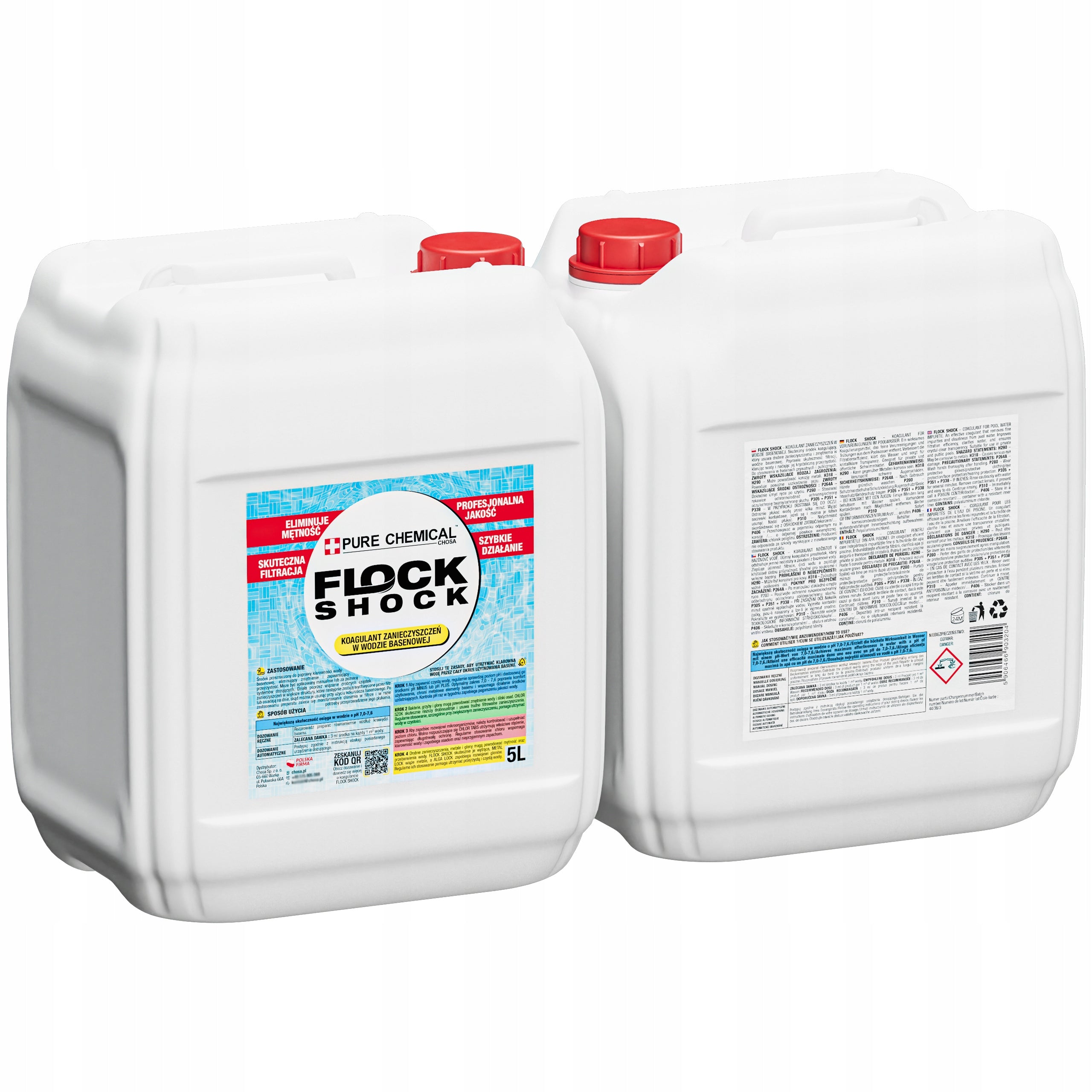 Flock Shock liquid coagulant for swimming pool crystalline water Pure Chemical 5L Brand Pure Chemical