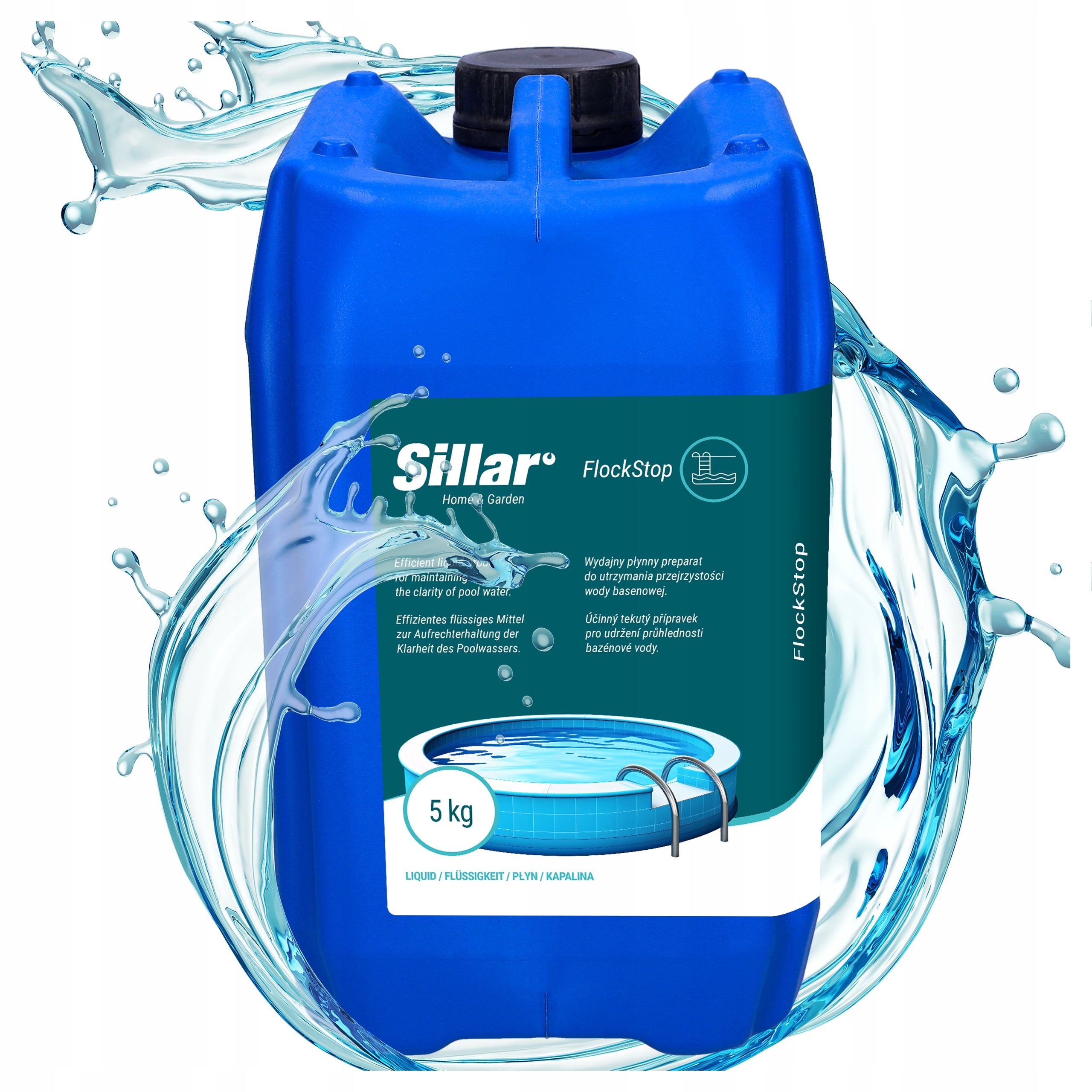 Flock clarifies water coagulant flockstop chemistry for swimming pool jacuzzi cloudy water