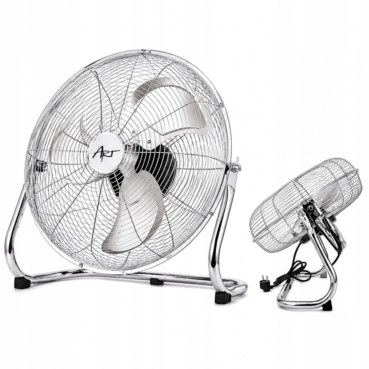 Floor Fan 30 cm 50W Chrome Powerful Circulator ART W022 ART