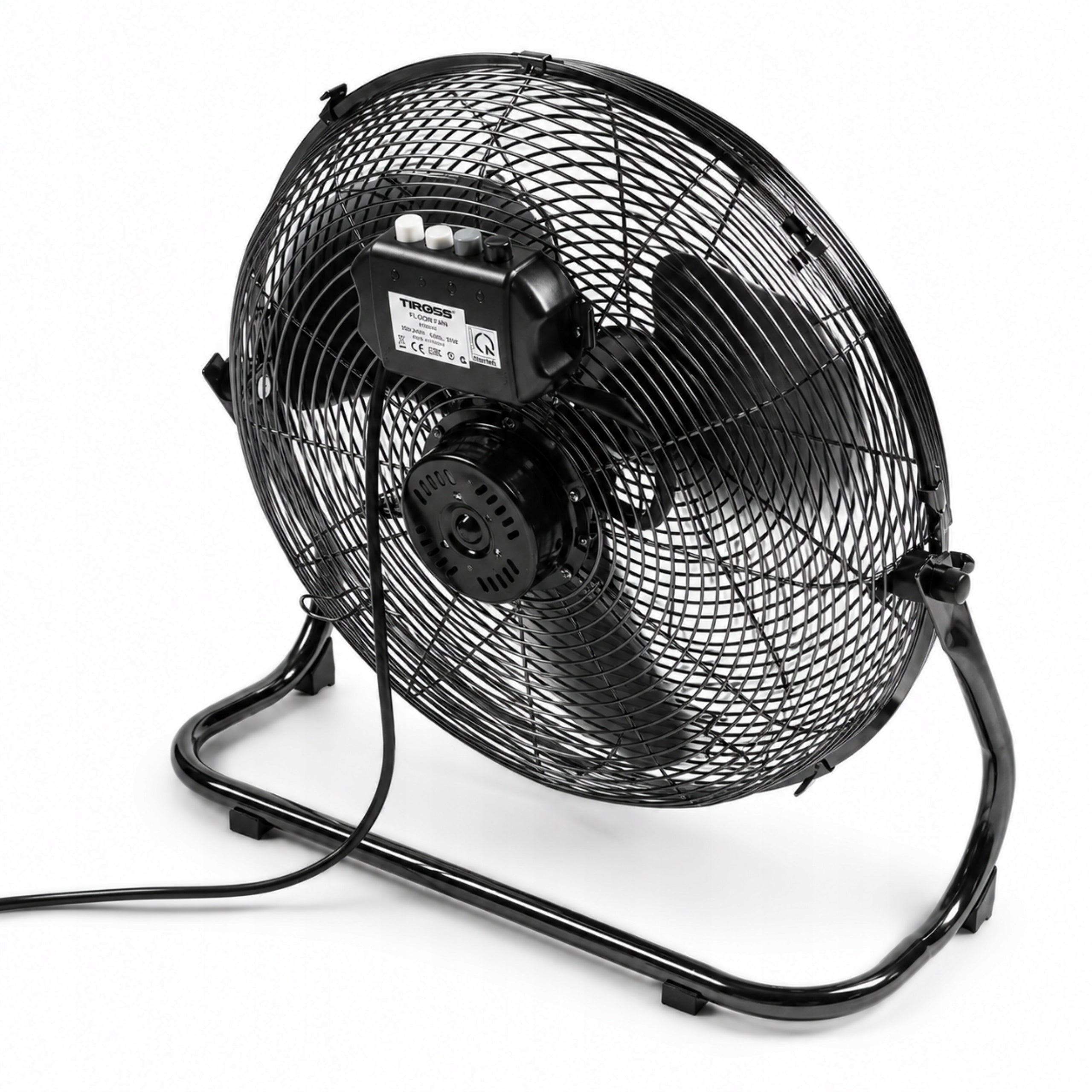 Floor Fan Black Metal 16” 65W, 3 Modes, Powerful Air Supply Manufacturer code TS-957