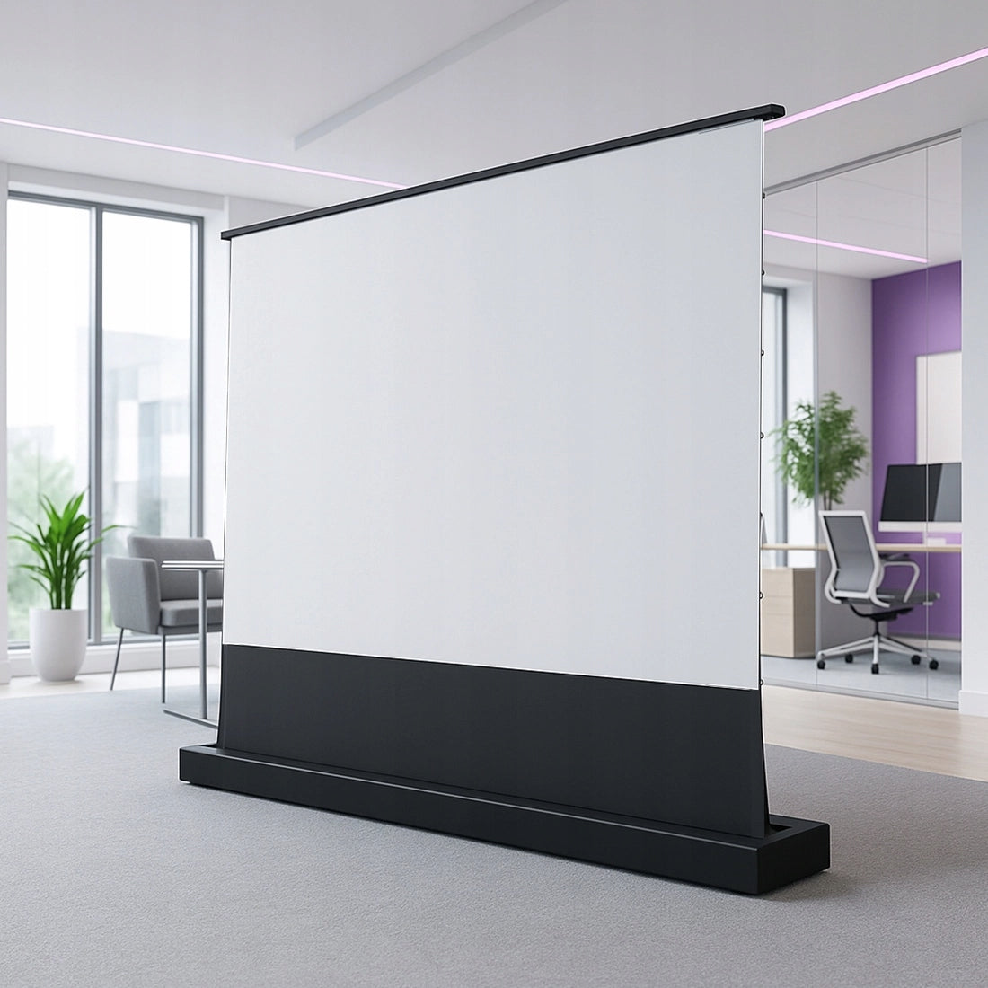 Floor Projector Screen 100 inch 16:9 4K HD Projection ELECTRIC Packaging status original