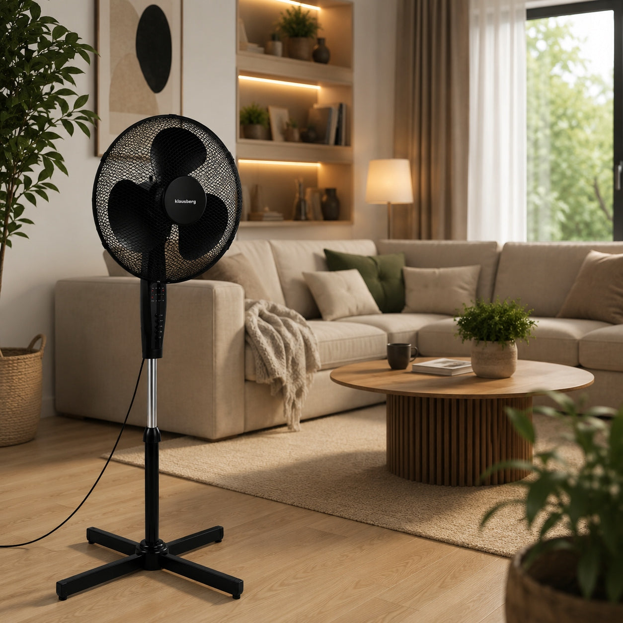 Floor Standing Fan Oscillation Quiet Powerful 50W + PILOT Packaging status original
