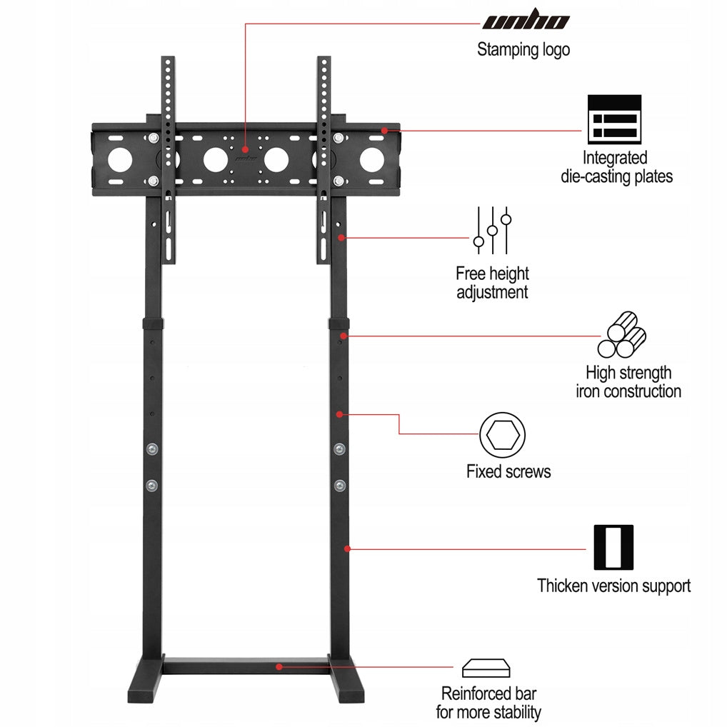 Floor TV Stand Height Adjustable TV Bracket Mount Stand for 32”-65” TVs EAN (GTIN) 6949577744532
