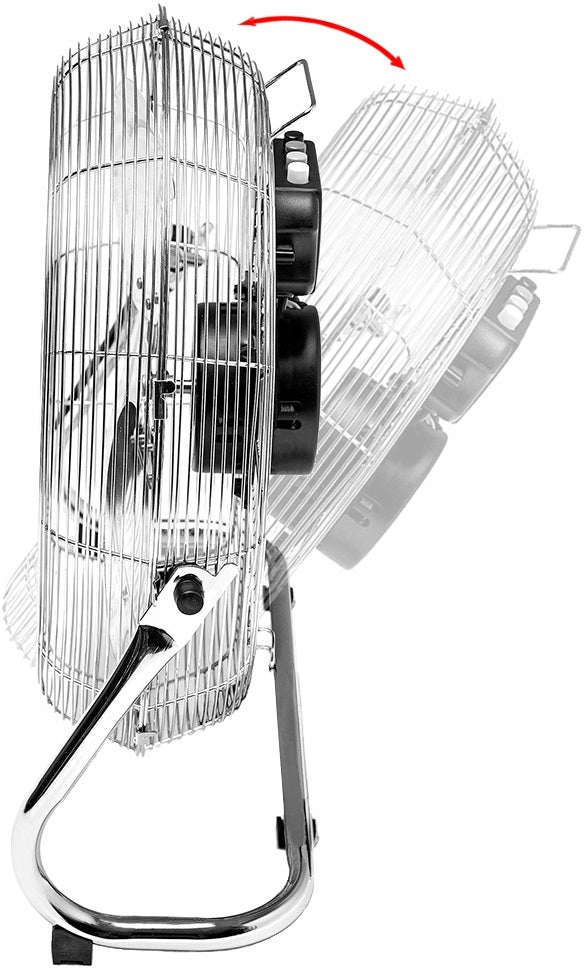 Floor fan AMARE 55 cm 150W metal CHROME 3 gears STRONG Manufacturer code VT-03