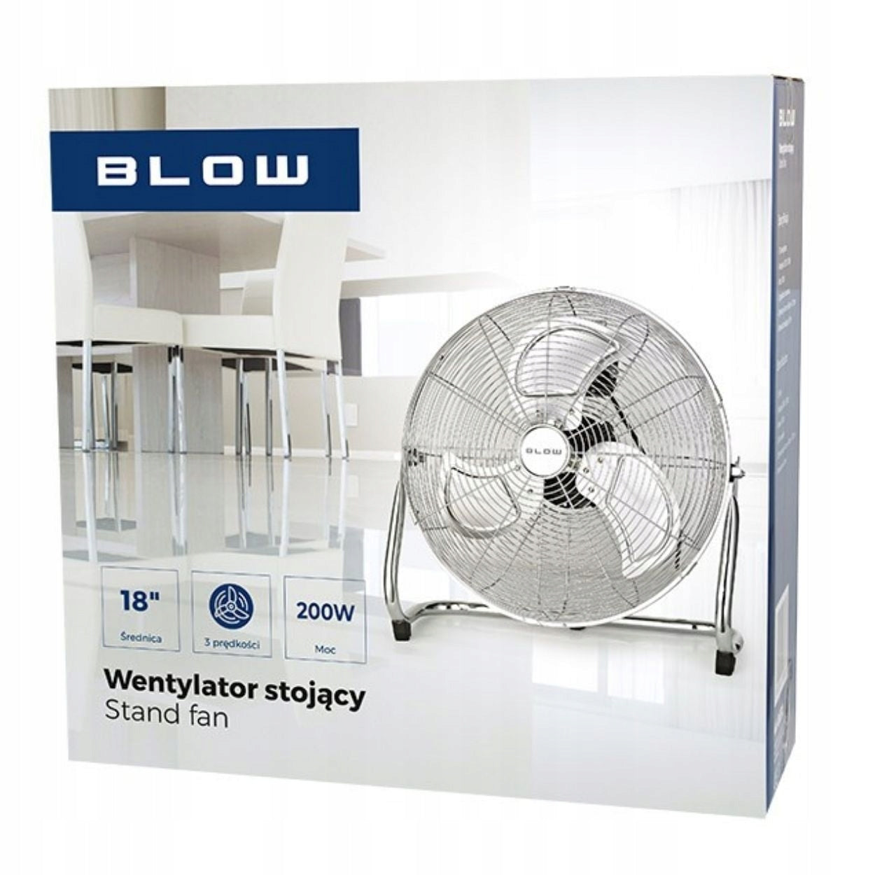 Floor fan BLOW 44-065 fan POWERFUL QUIET circulator Control mechanical