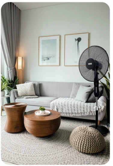 Floor fan HAXON DAX standing fan 5 blades timer + remote control Manufacturer code Wentylator DAX 5 ŁOPATEK MOCNY