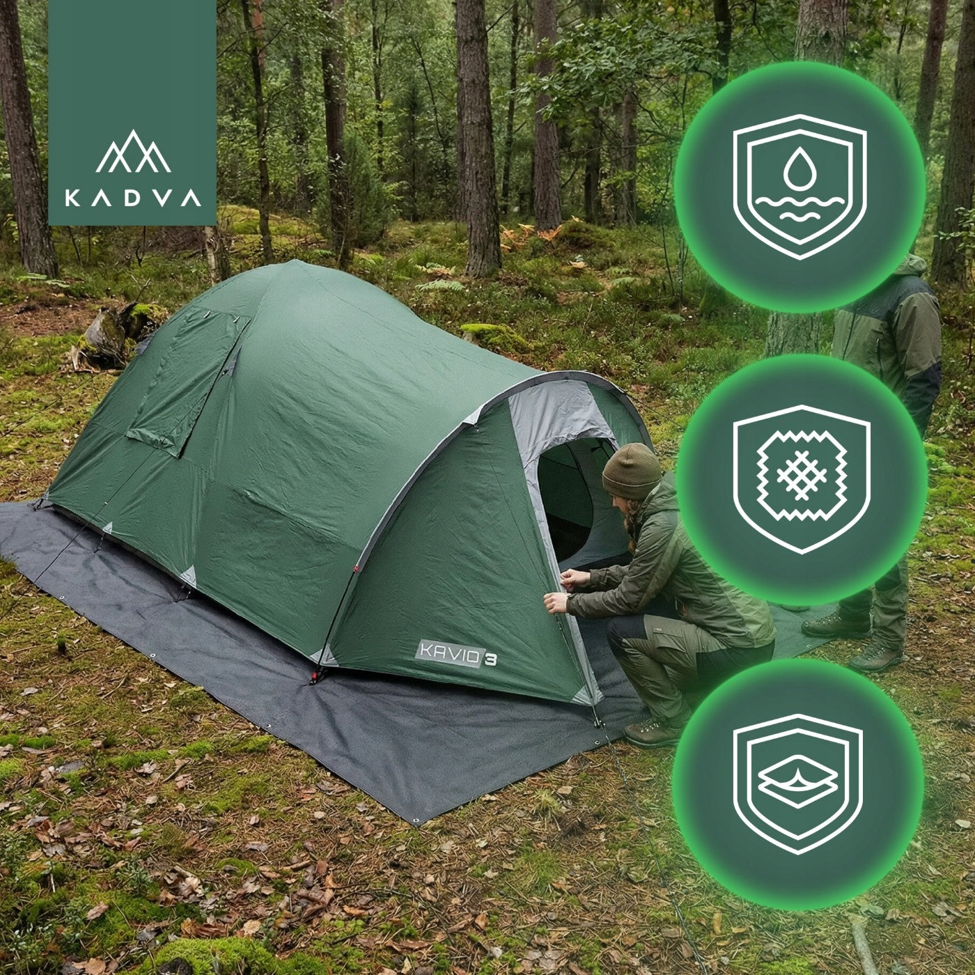 Floor for tent Kadva Planko 3 x4 m INSULATION AGAINST COLD AND MOISTURE Brand Kadva