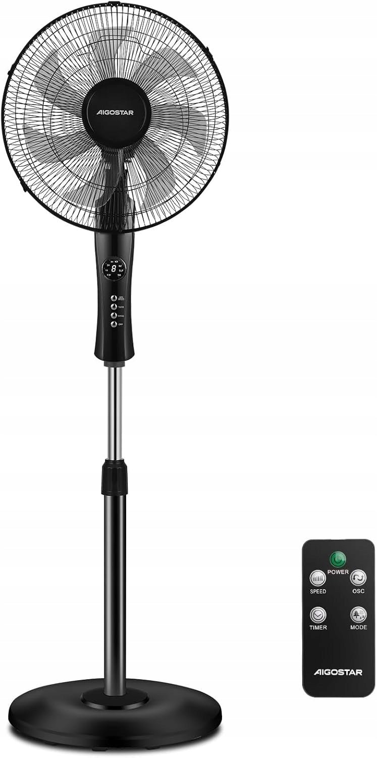 Floor standing fan Aigostar 50 W with remote control