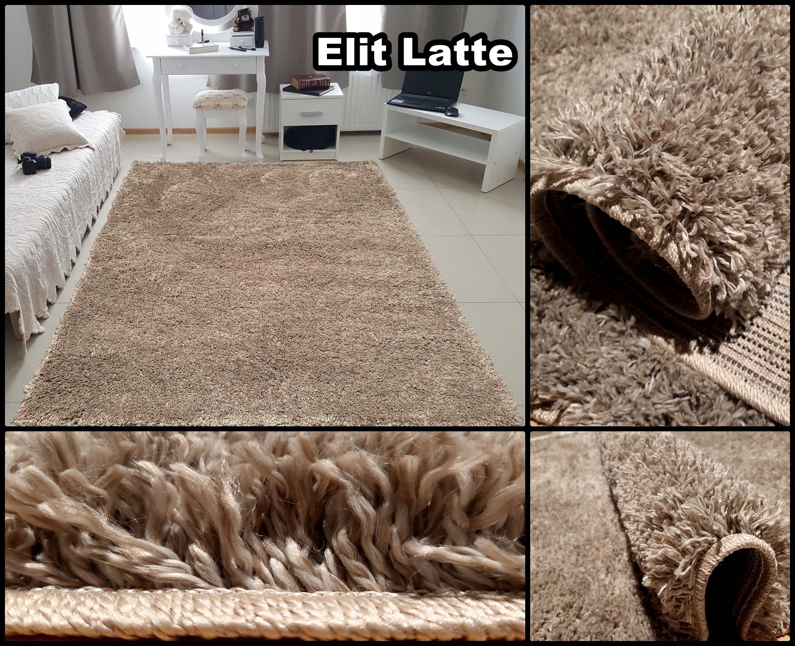 Fluffy Woven Shaggy Rug Royal Elit 160x200 Mix colors- Beige Brown Grey Manufacturer code Shaggy Royal Elit