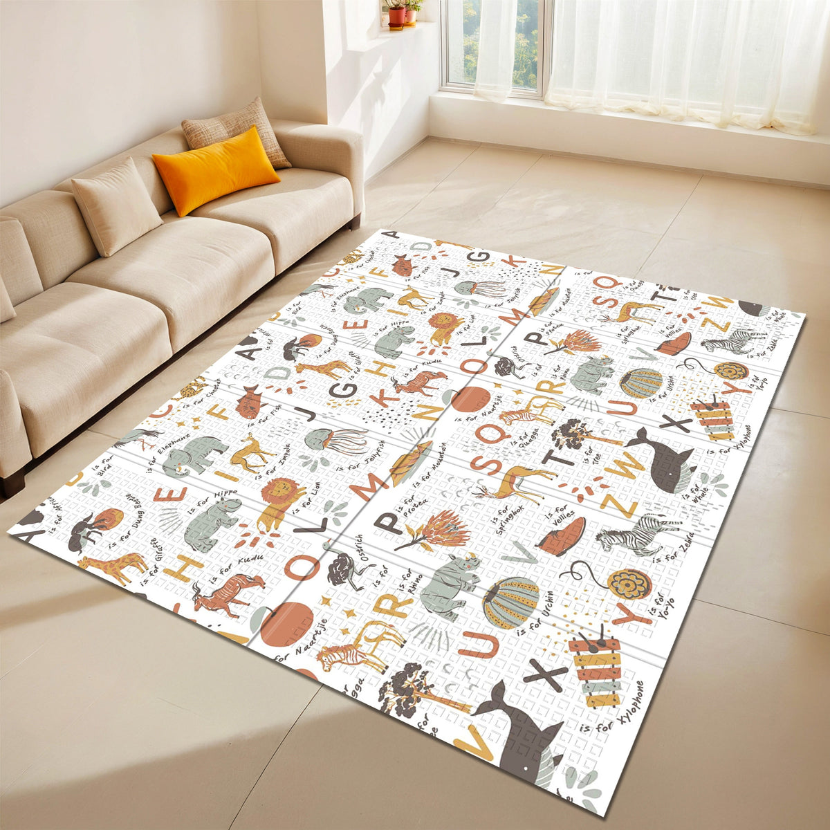 Foam Mat for Children Educational Double Sided Folding Colorful 180x160 cm Packaging status original