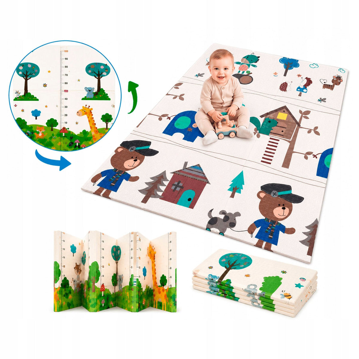 Foam Mat for Children Educational Folding Double Sided for Play 180x120cm Manufacturer code mata piankowa edukacyjna