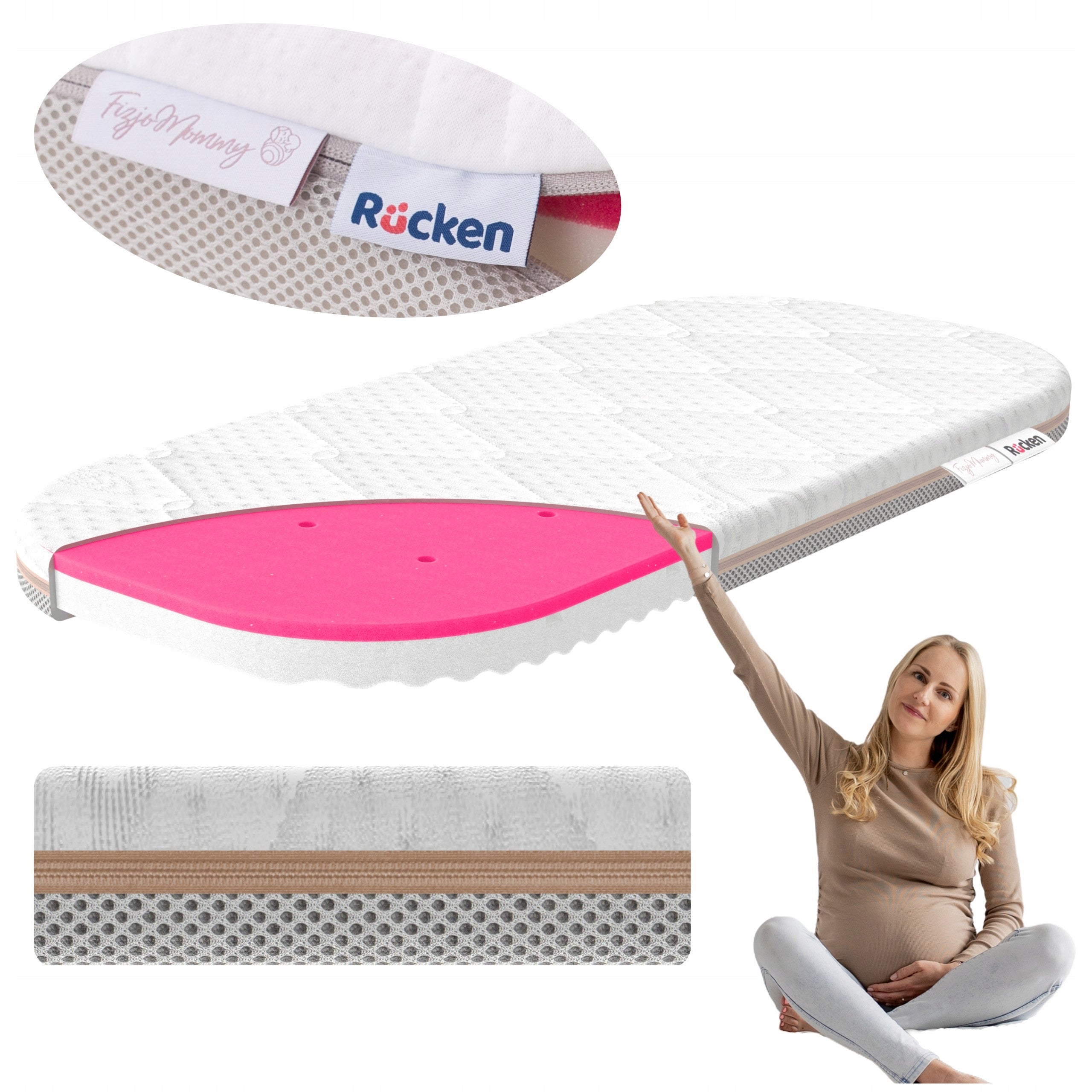 Foam Mattress for Chicco Baby Hug 5in1 79x39 FizjoMommy PREMIUM H2 H3