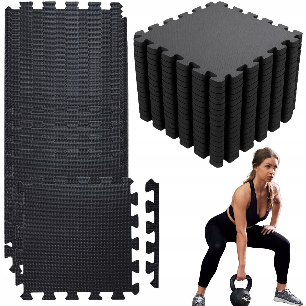 Foam Puzzle Mat Thick XXL Under Exercise Equipment Protective 24 Pcs.