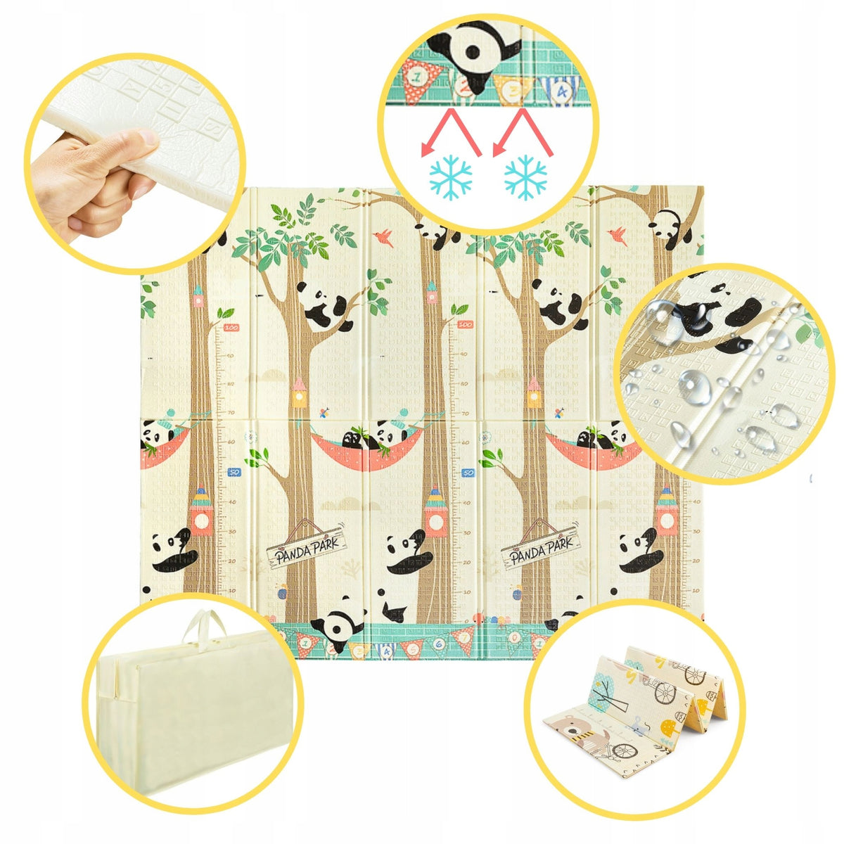 Foam mat EDUCATIONAL double-sided 180x120 cm multicolor PANDA bestMATE Manufacturer code MATA EDUKACYJNA PIANKOWA DWUSTRONNA SKŁADANA