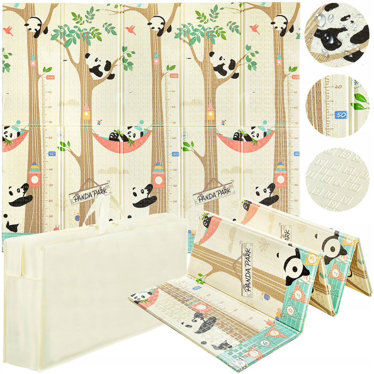 Foam mat EDUCATIONAL double-sided 180x120 cm multicolor PANDA bestMATE