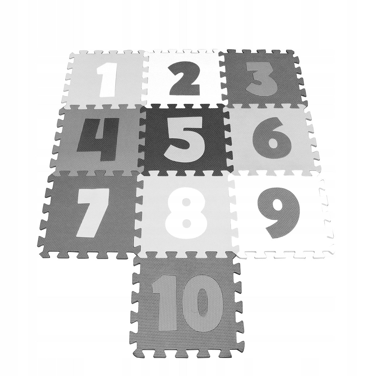 Foam mat Smily Play grey 10 elements