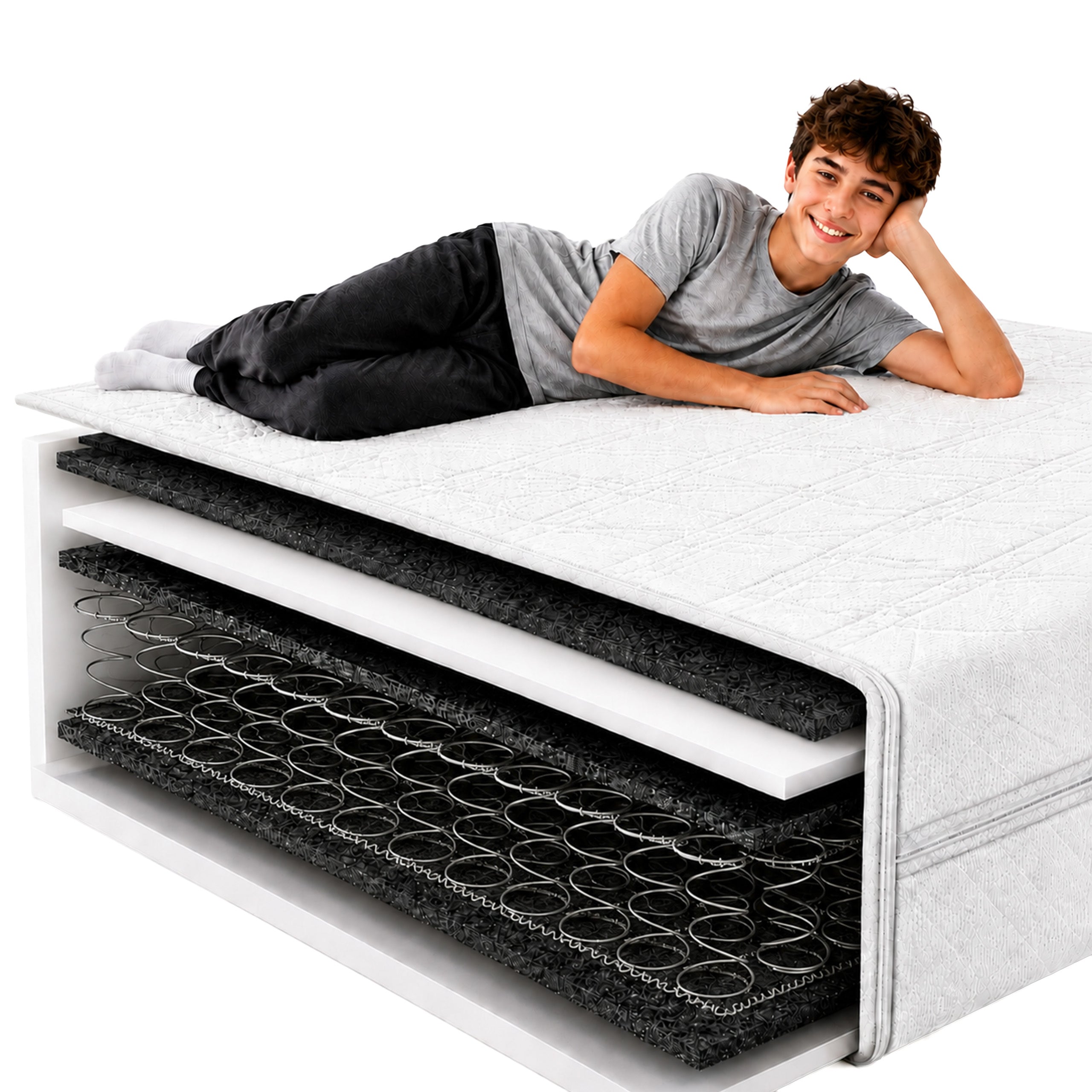 Foam mattress 140x200 spring bonell 17 cm