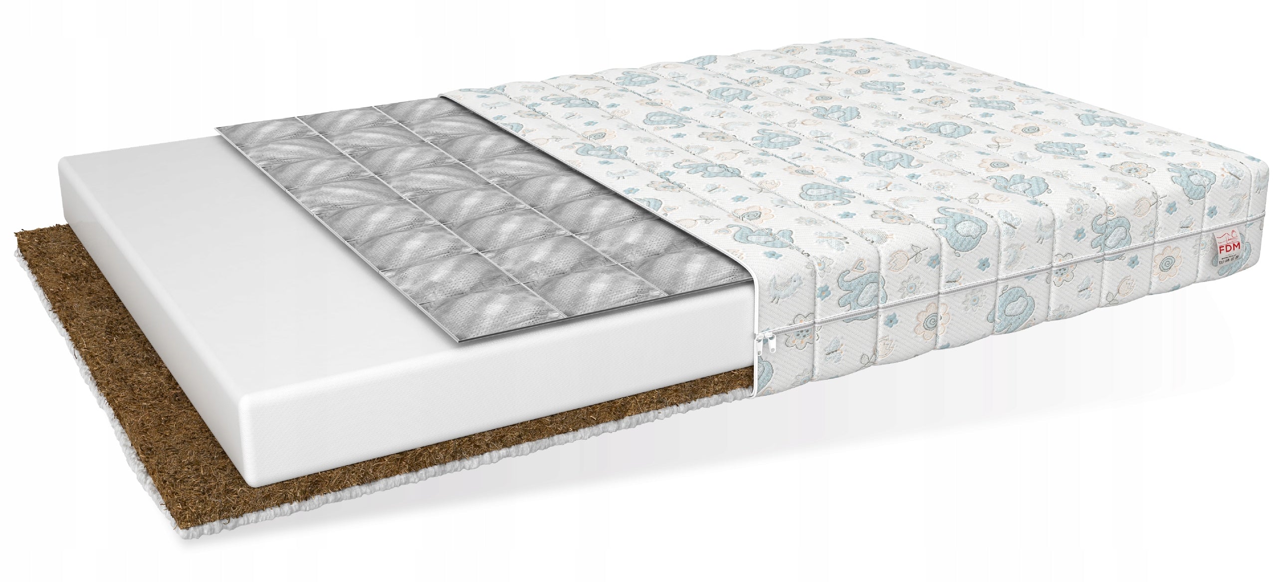 Foam mattress 90x180 coconut FDM MIKI waterproof EAN (GTIN) 5904323831950