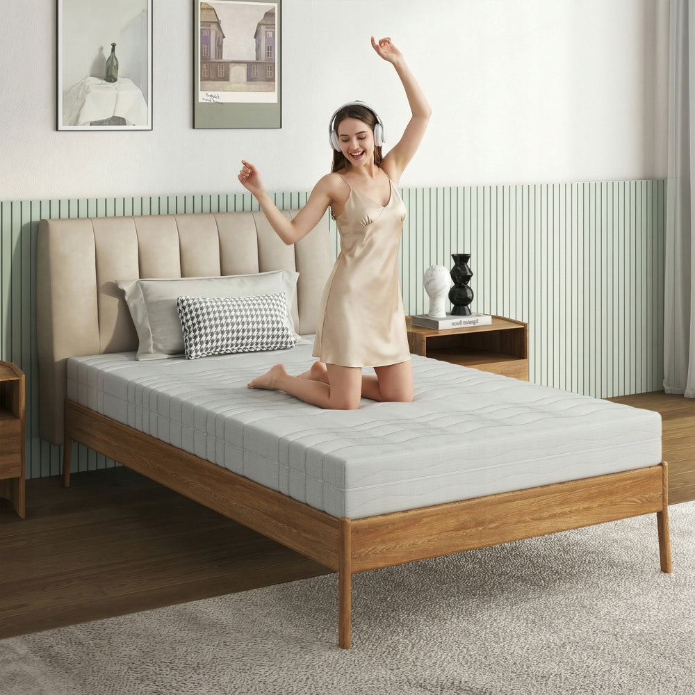 Foam mattress 90x200x13 cm ergonomic medium hard