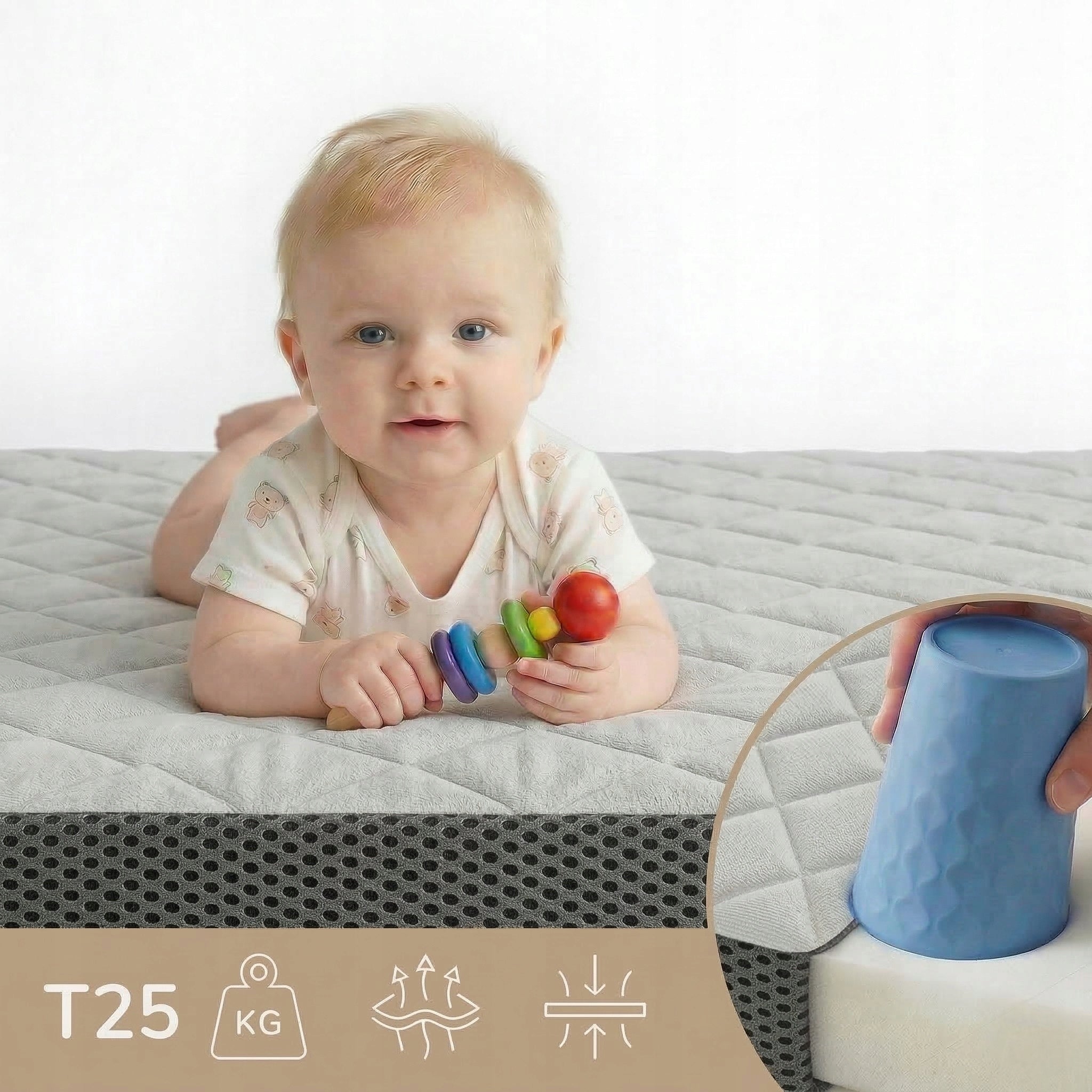 Foam mattress for Bed 160x80 AirFlow 7 Zones Oeko-Tex H3 Medical device no
