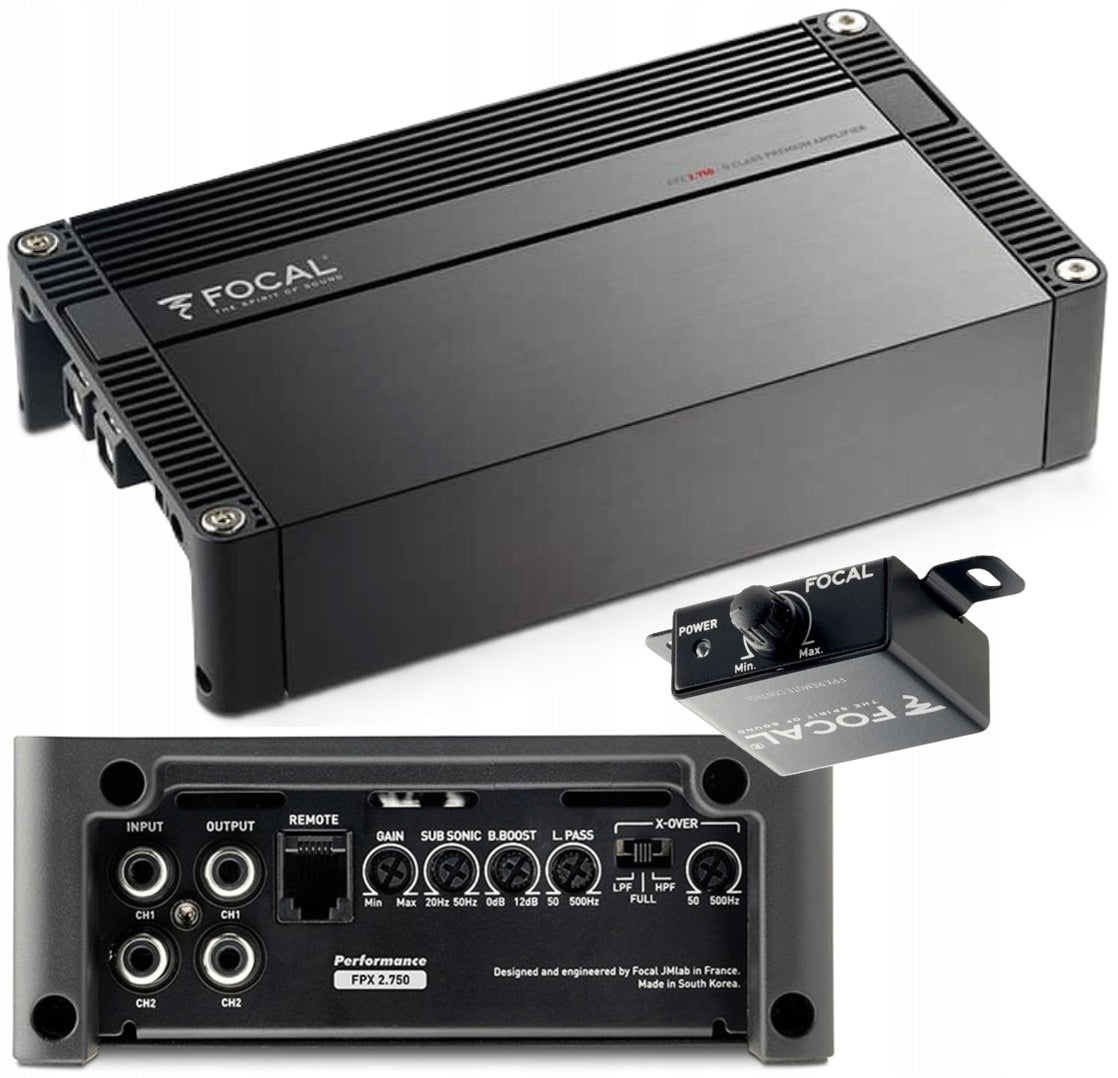 Focal FPX 2.750 Amplifier 2-Channel Class D 2x385W 1x 770W RMS Bass Remote Control