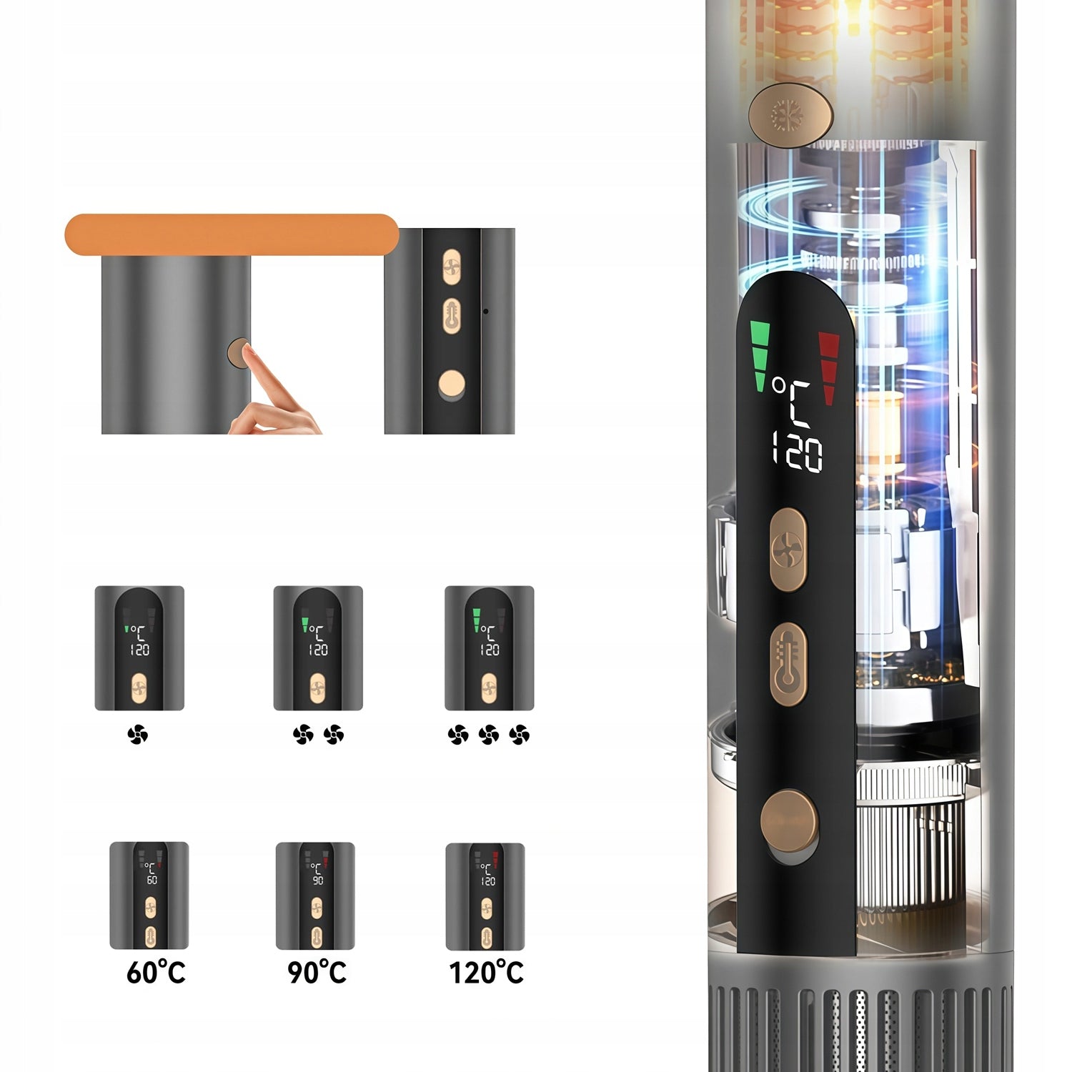 Foldable Hair Dryers, Automatic Air Curler,7in1 Styling Manufacturer code ZAOWANAN-2622-CFJ
